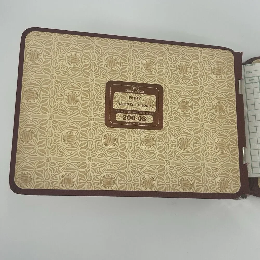 Vintage Wilson Jones Ruby Ledger Outfit Binder Book 0200-08 Pages Fast Shipping